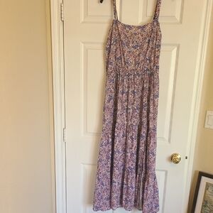 NWT Floral Maxi Dress in Blue and Pink
